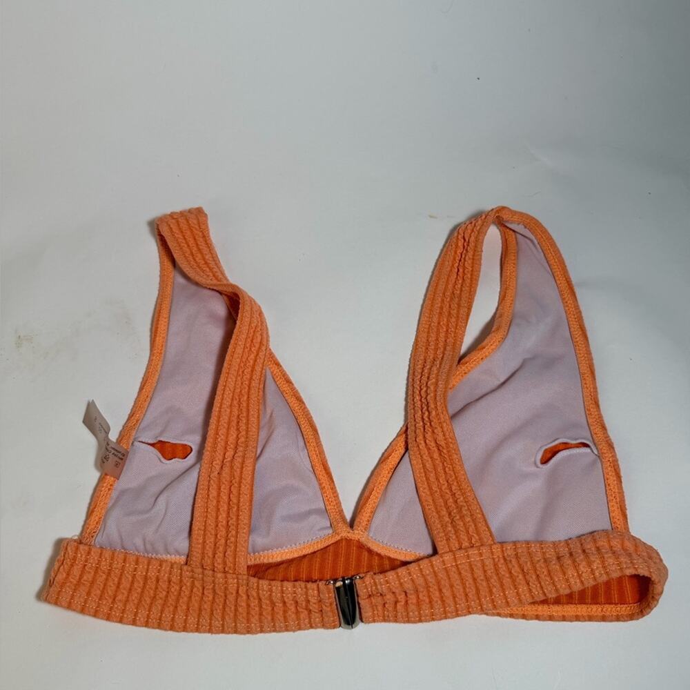 Orange Ribbed Bikini Top - Picture 4 of 4